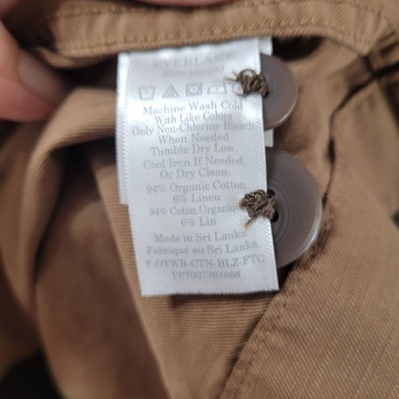 Womens Everlane Organic Cotton Single Button Long Oversized Blazer Size Medium - Picture 3 of 6